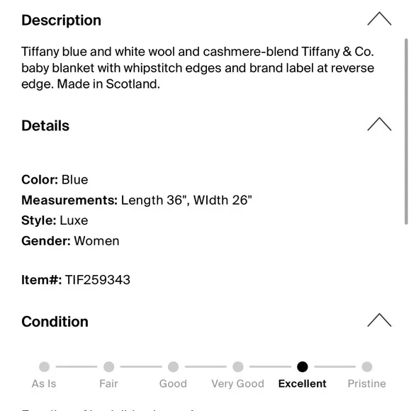 Throw/blanket, Tiffany & Co - Picture 3 of 5